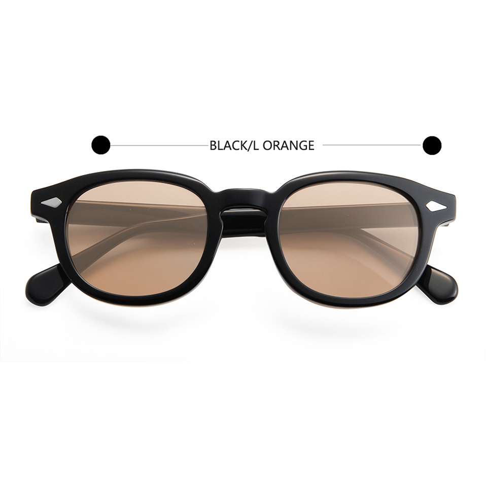 Lunettes De soleil rondes en acétate pour hommes et femmes, petites lunettes De soleil Vintage rétro Johnny Depp, lunettes De conduite
