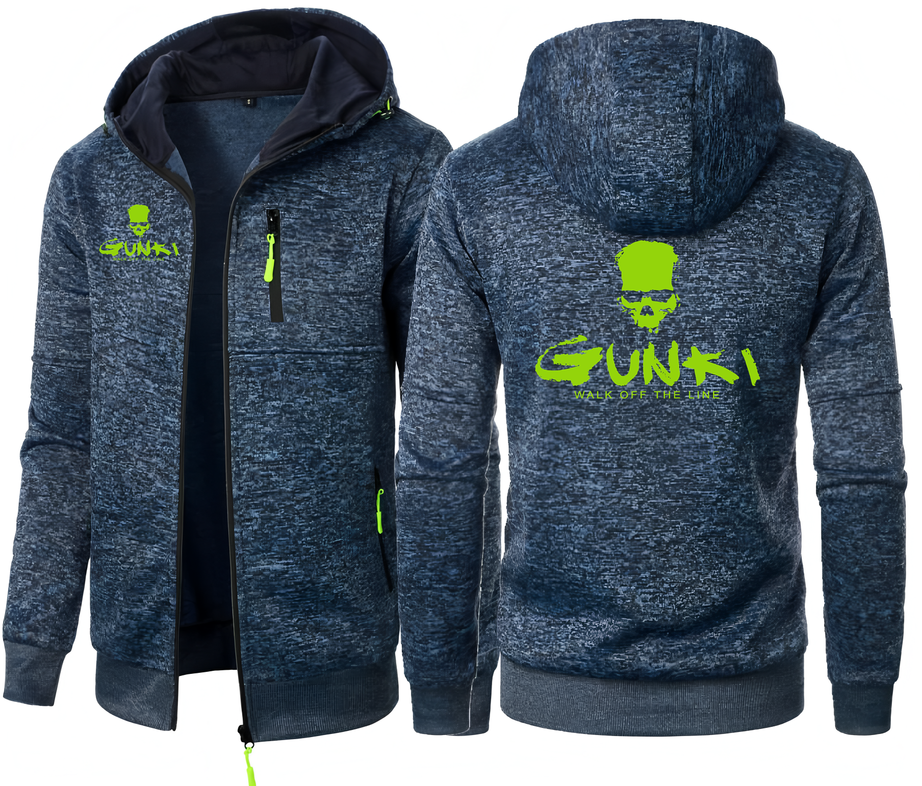 Gunki Love Fishing marque hommes manteaux à capuche décontracté sweat à capuche avec fermeture éclair hommes vêtements de sport coupe ajustée veste décontractée