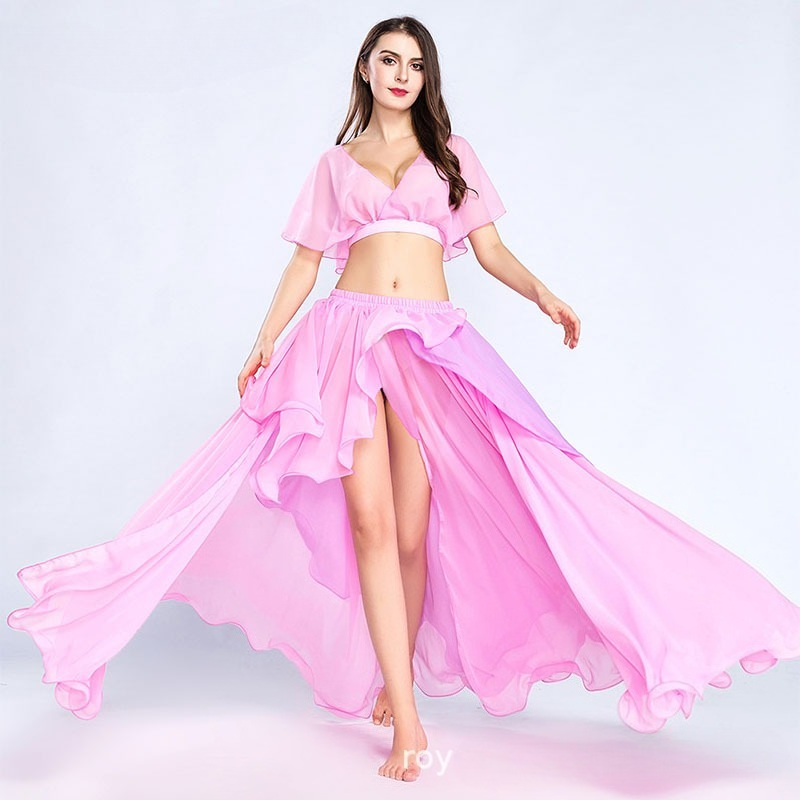 Costume de danse du ventre personnalisé, tenue d'entraînement pour femmes, tenue de performance sexy haut de gamme, costume de danse orientale féerique, vêtements de danse
