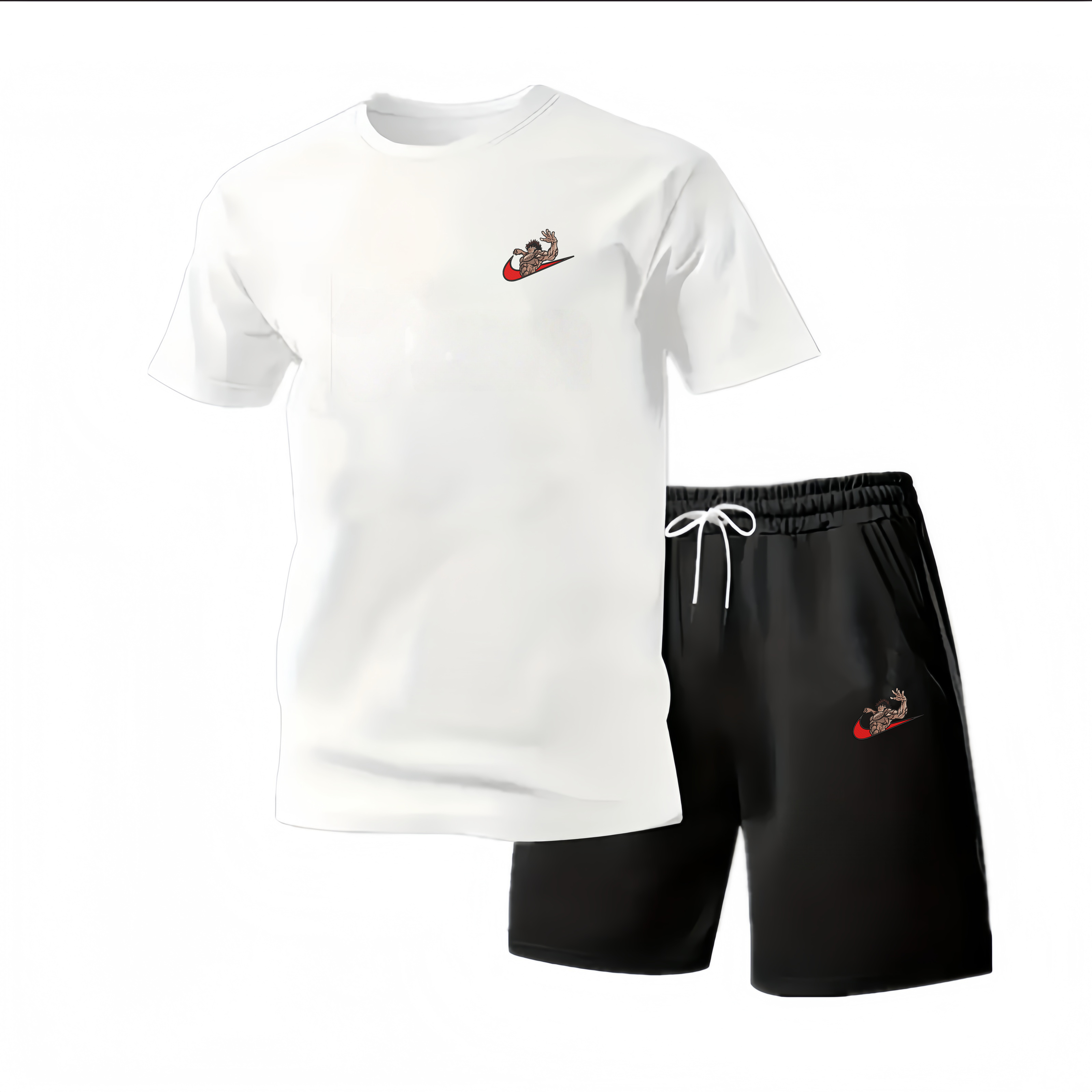 Nouvel ensemble de sport d'été pour homme : survêtement deux pièces tendance, idéal pour le fitness, la course et les loisirs, séchage rapide, manches courtes et short