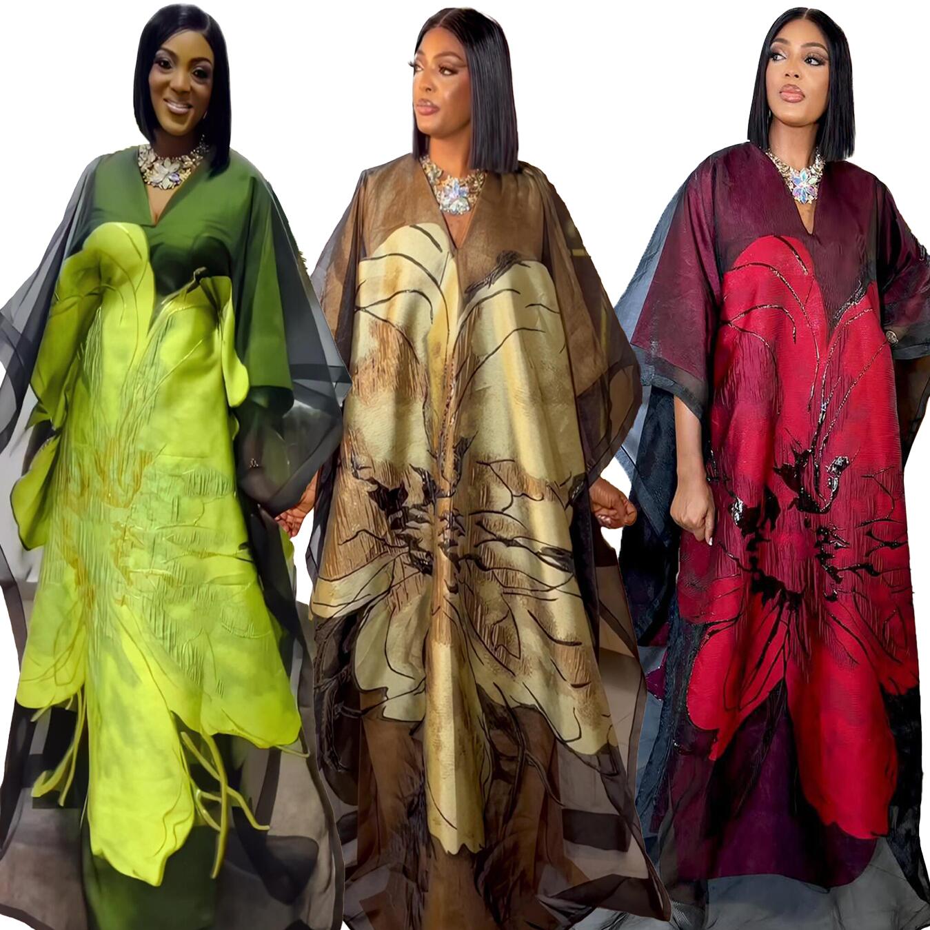 Robes africaines de luxe en deux pièces, nouveau design, broderie, vêtements haut de gamme, robes africaines pour femmes, pour les fêtes