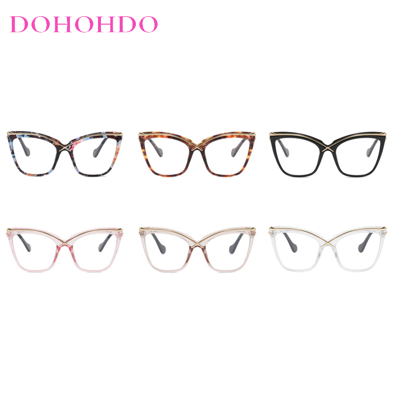 Lunettes de lecture anti-lumière bleue pour créateur de mode, monture œil de chat, pour hommes et femmes, grandes montures, lunettes vintage tendance pour femme