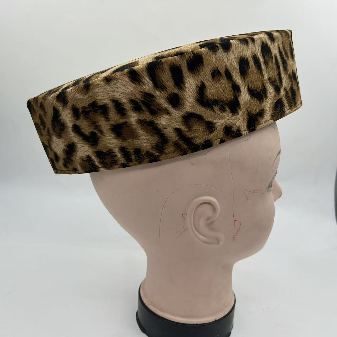 Casquettes imprimées léopard pour hommes et femmes, chapeau musulman malaisien, Kufi, Kippah, Turban islamique d'Arabie Saoudite 03629