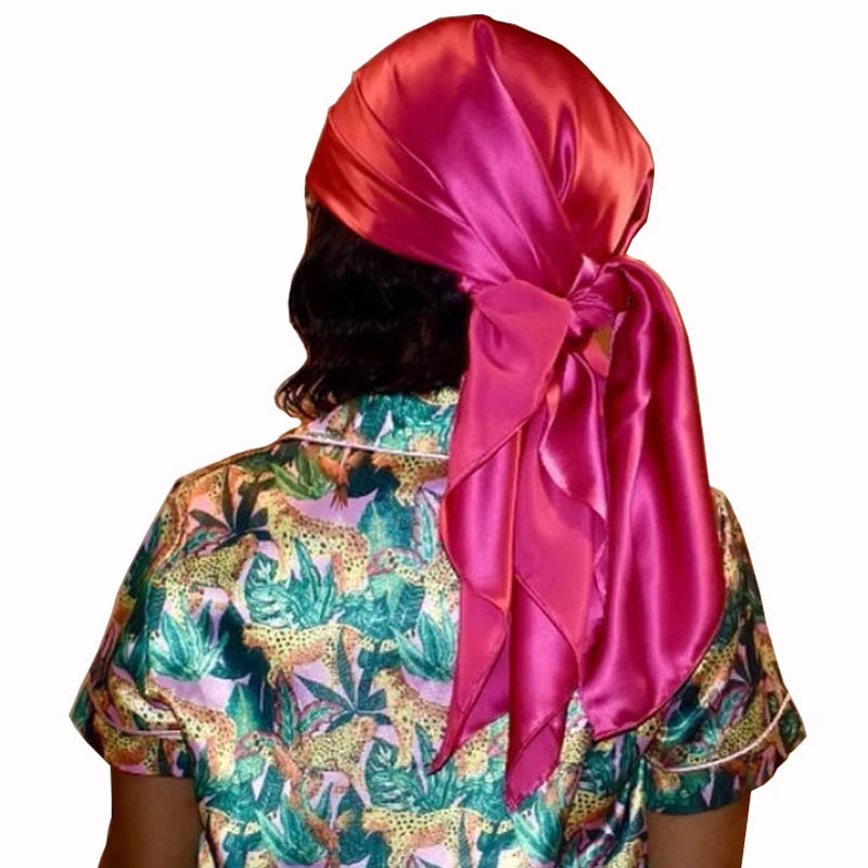 Foulards carrés en soie pour femmes, 90cm, Hijab, mouchoir uni, châles enveloppants, foulard de tête, bandeau féminin, Bandanna islamique
