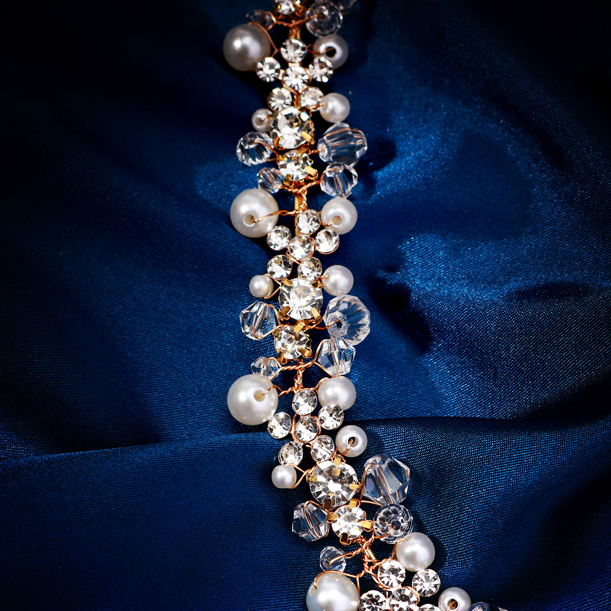 Bandeau de luxe en perles de cristal pour femmes, élégant, couvre-chef pour fête de mariage, accessoires pour cheveux, cadeaux