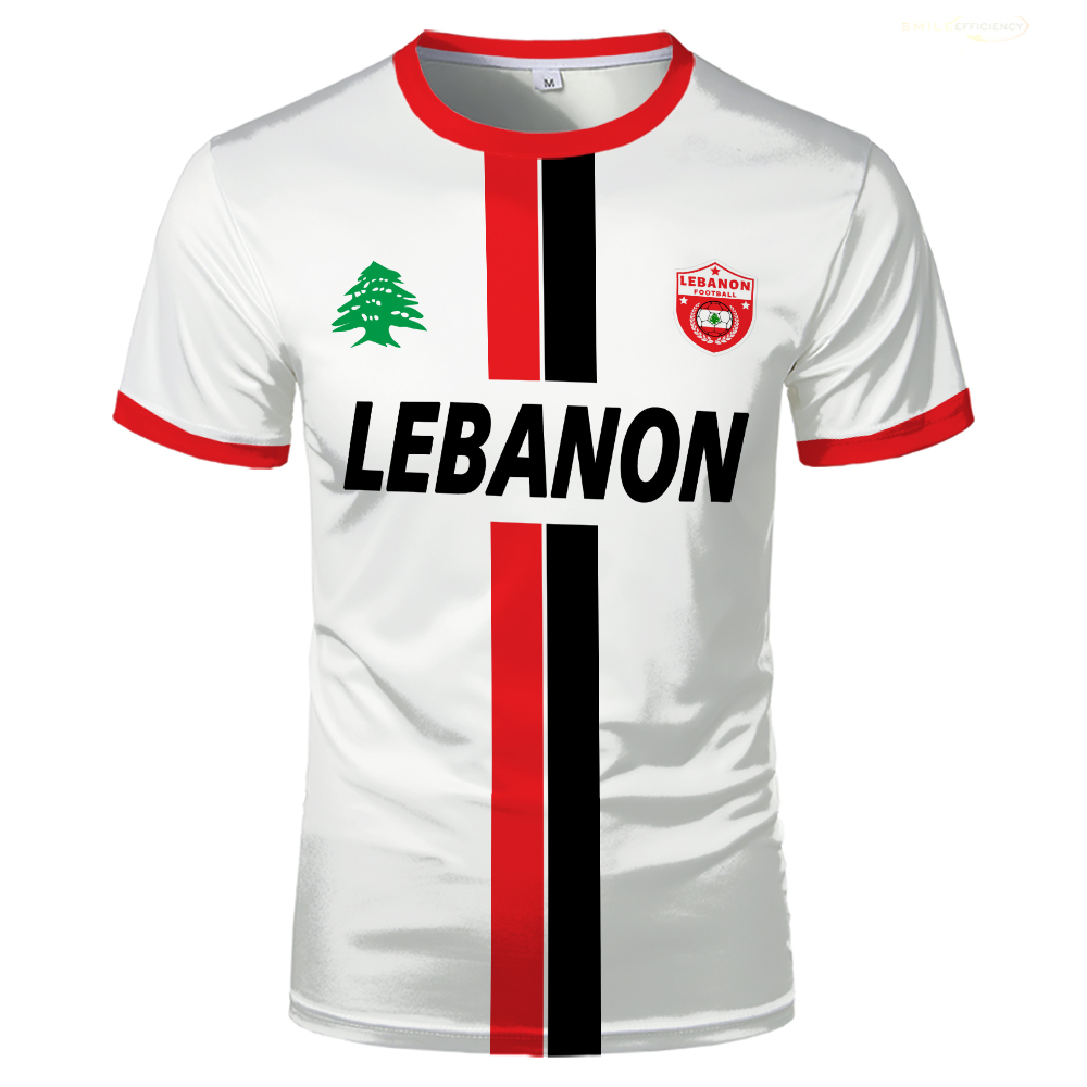 Maillot de Football du Liban, t-shirts pour adultes et enfants, uniformes de Football de sport légers de luxe imprimés numériques, vêtements drapeau libanais pour hommes