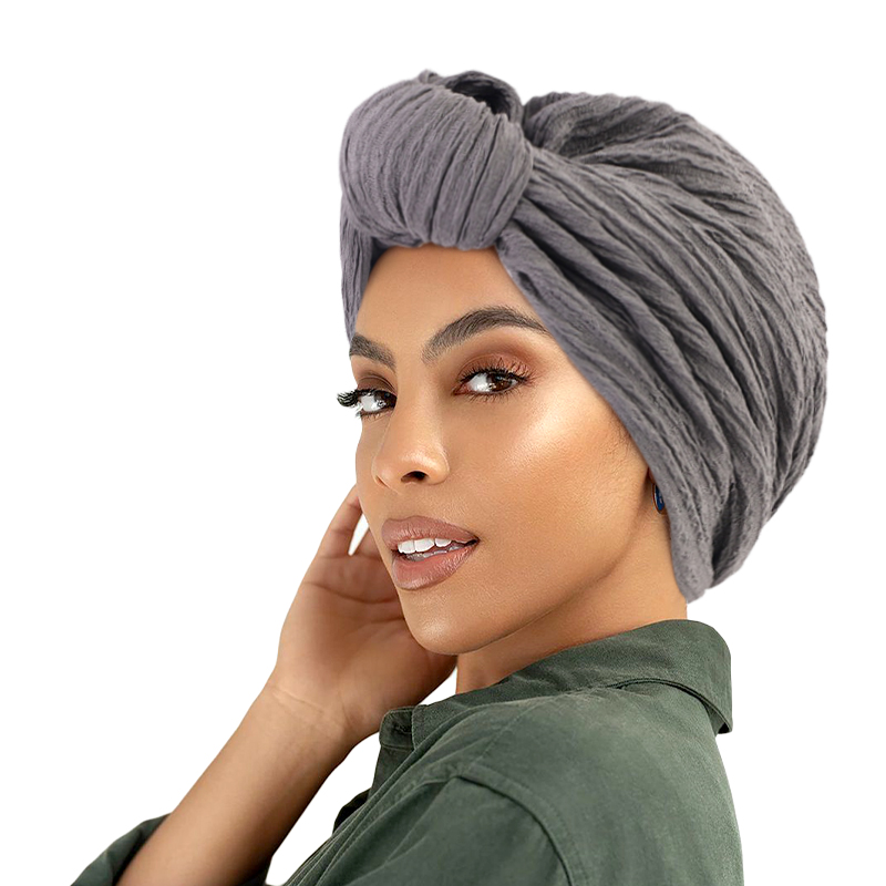 Turban à volants pour femme, bandeau torsadé noué, bonnet indien musulman, bonnet africain, bonnet de chimio, accessoires pour cheveux, nouveau