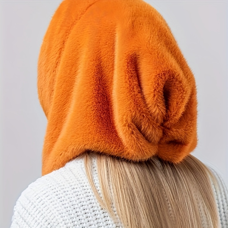 Chapeau en peluche douce pour femmes, écharpe de cou chaude et résistante au froid, Protection des oreilles en plein air, cadeau parfait pour les femmes, hiver
