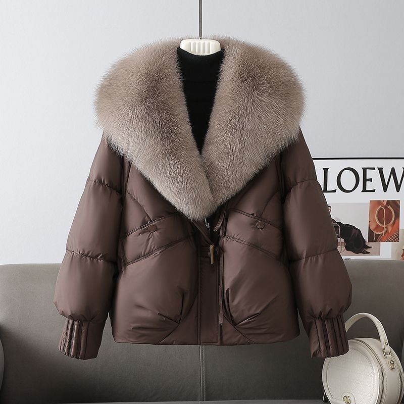 Manteau en duvet de coton pour femmes, mode coréenne, grand col, épais, chaud, bouffant, parka ample, veste en coton, nouvelle collection 2025