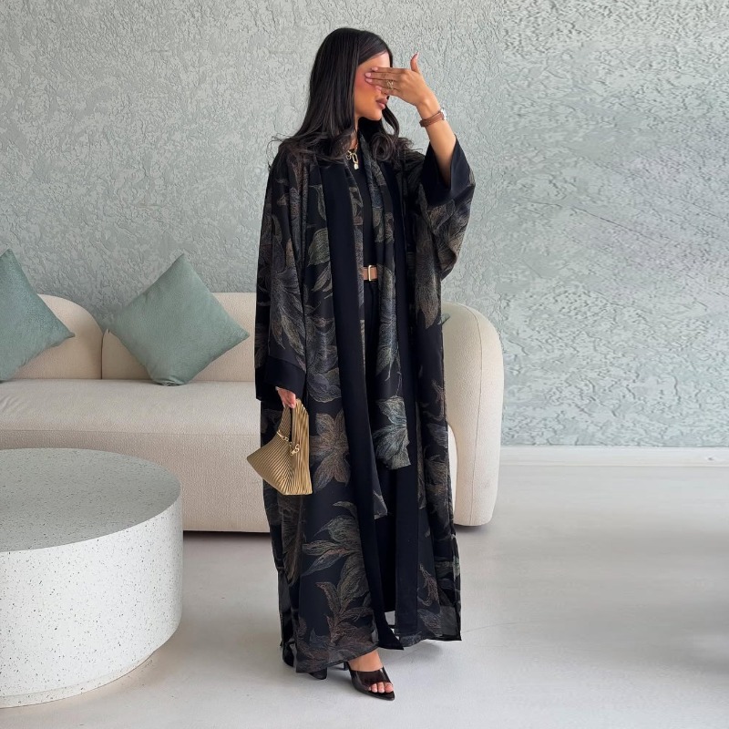 Abaya Eid pour femmes, Robe cardigan, Foulard, Caftan de Dubaï, Caftan musulman, Robe longue, Jalabiya, Ramadan, Maroc, Islam, 2025, Vestidos Largos