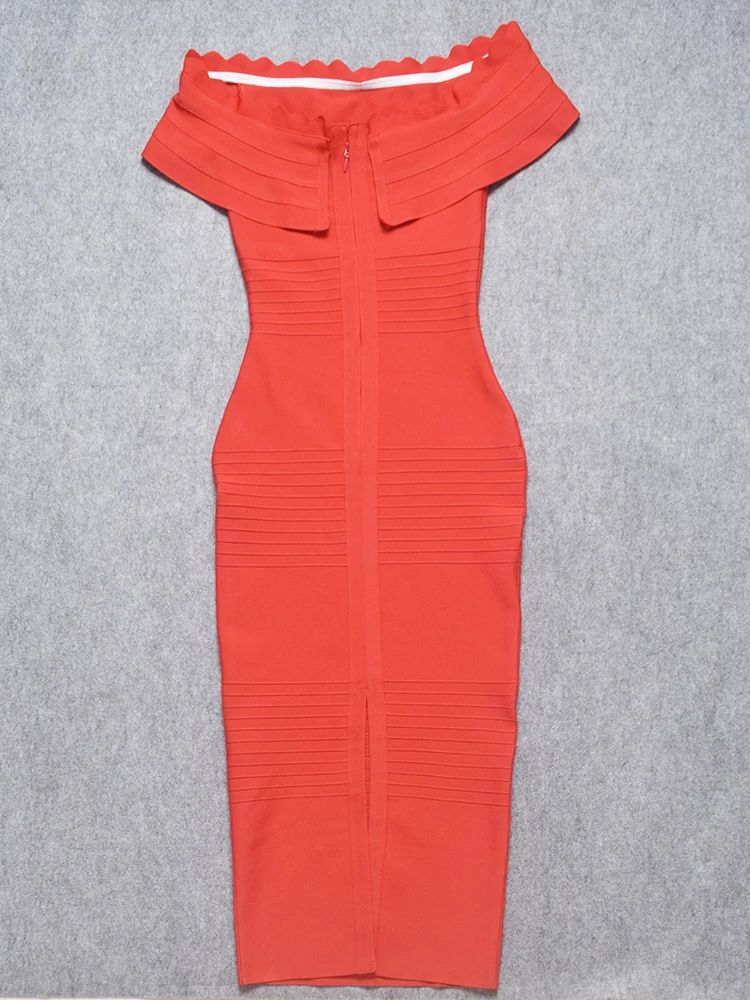 BEAUKEY-Robe de Soirée Élégante pour Femme, Tenue de Luxe Rouge à Bandes, à Volants, Fendue, pour ixÉducative, XL