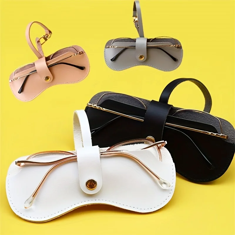 Sac à lunettes de soleil en cuir souple-étui à lunettes en cuir support Portable mince pochette pour lunettes de soleil étui à lunettes