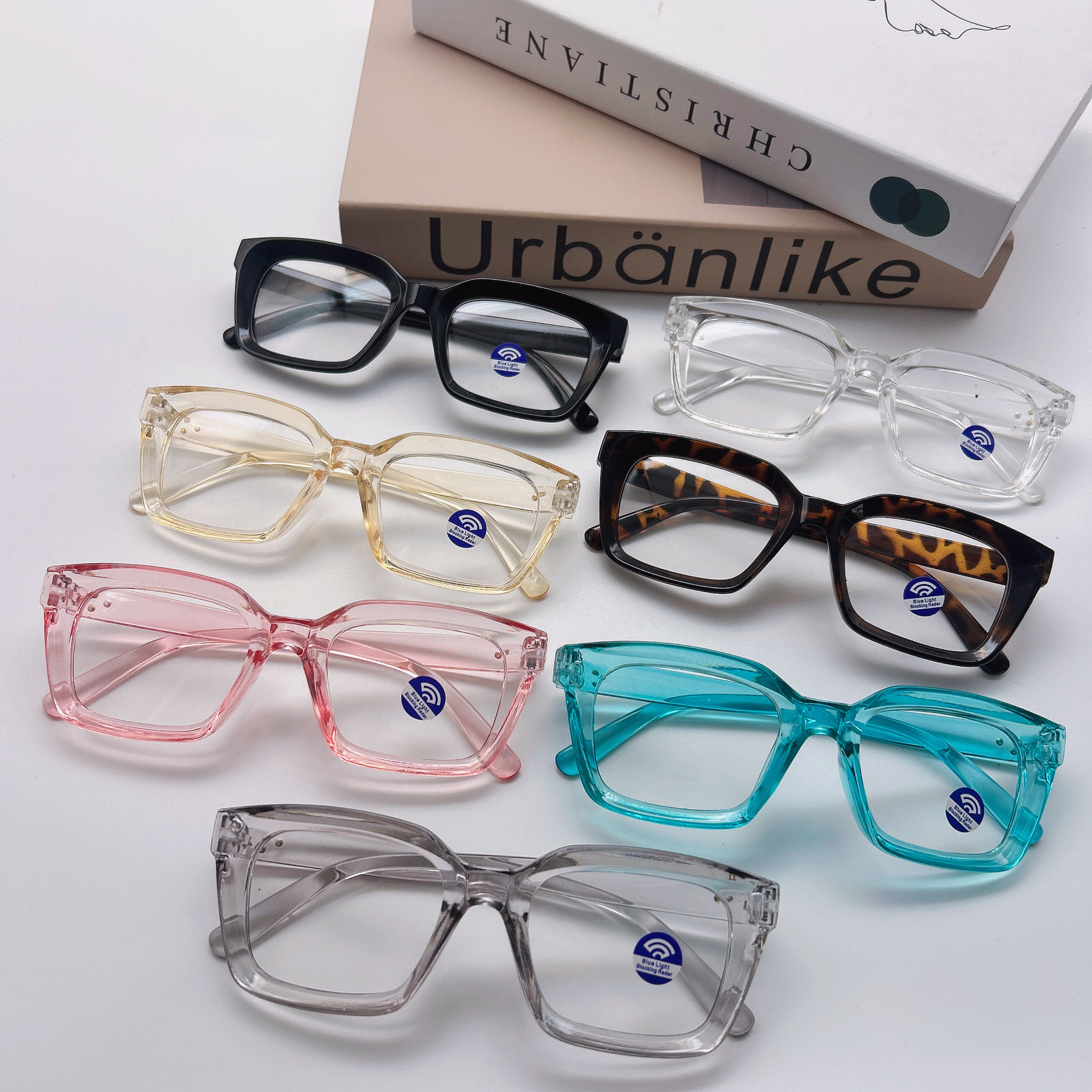 Monture de lunettes d'ordinateur vintage noire pour femmes et hommes, anti-lumière bleue, lunettes carrées bloquant la lumière bleue, lunettes optiques