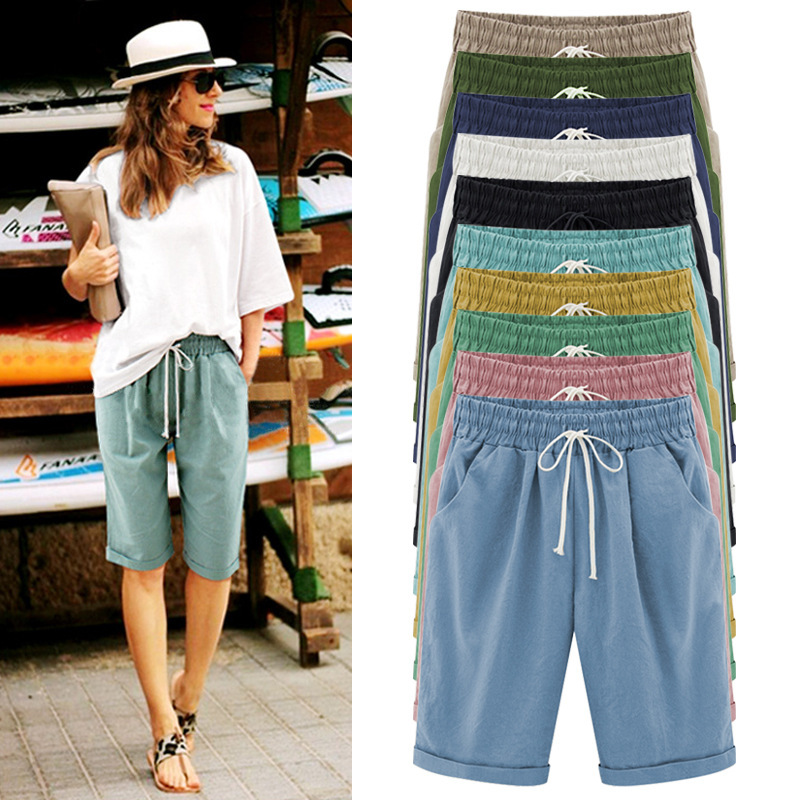 Shorts Femme Été 2026, Pantalons Décontractés, Pantalons Mi-Longs, Vêtements d'Extérieur Légers, Pantalons Amples, Vêtements Femme
