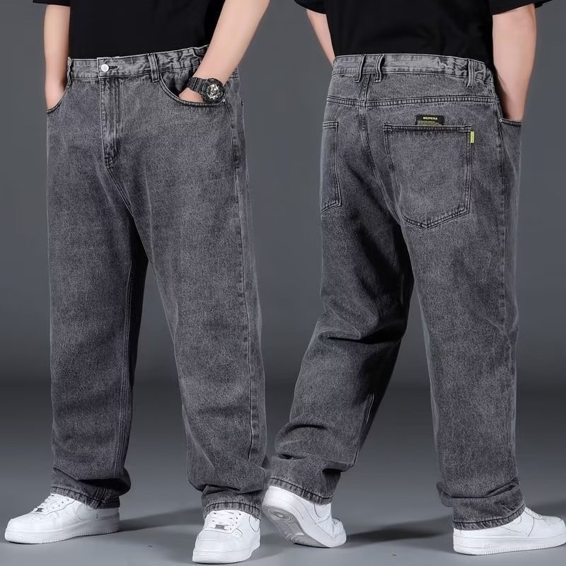 Jeans oversize pour homme, pantalon en jean, pantalon en denim, jean homme grande taille, baggy, Y2k, pantalon cargo homme, noir, nouveau pantalon à jambes larges
