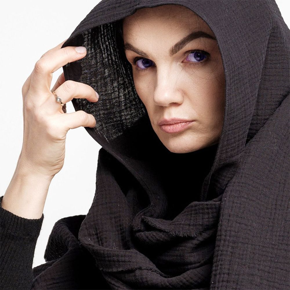 Écharpe châle écharpe Cape utilisation multifonctionnelle doux multifonctionnel capuche mode couleur unie lin coton capot capuche