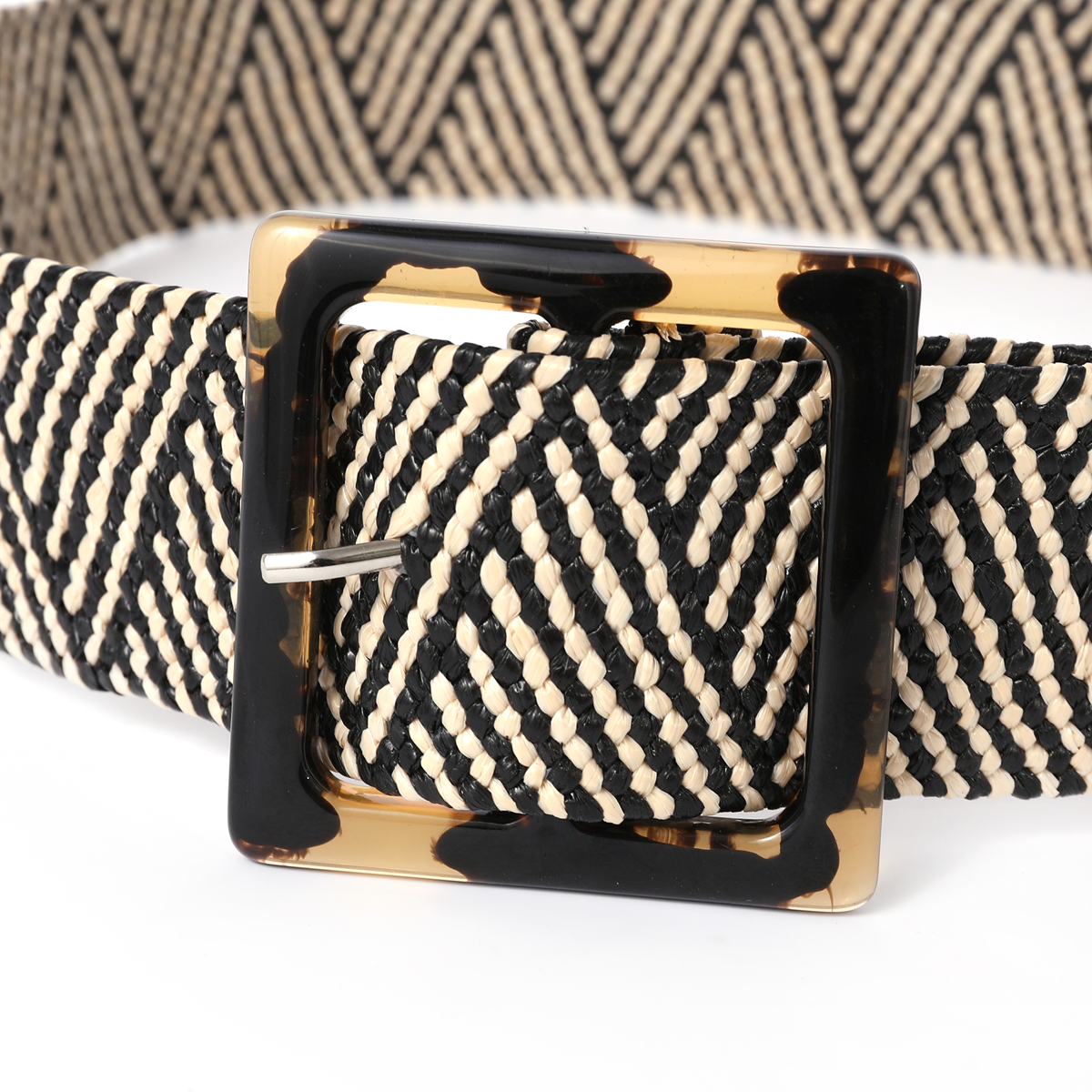 Fantaisie tissé style bohème boucle carrée large femmes ceinture vintage dames ceinture
