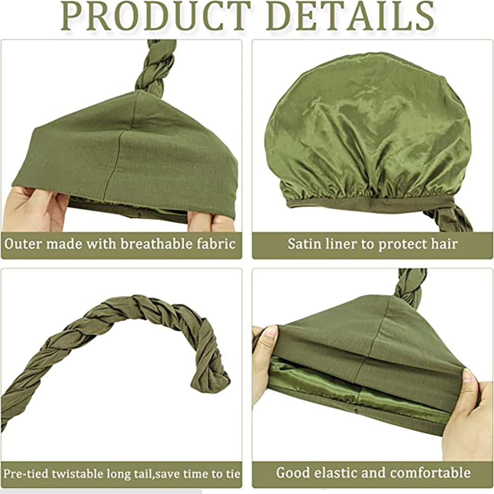 Turban Vintage pour hommes, bandeau Vintage pour hommes, Turban extensible en Modal et Satin, écharpe pour cheveux