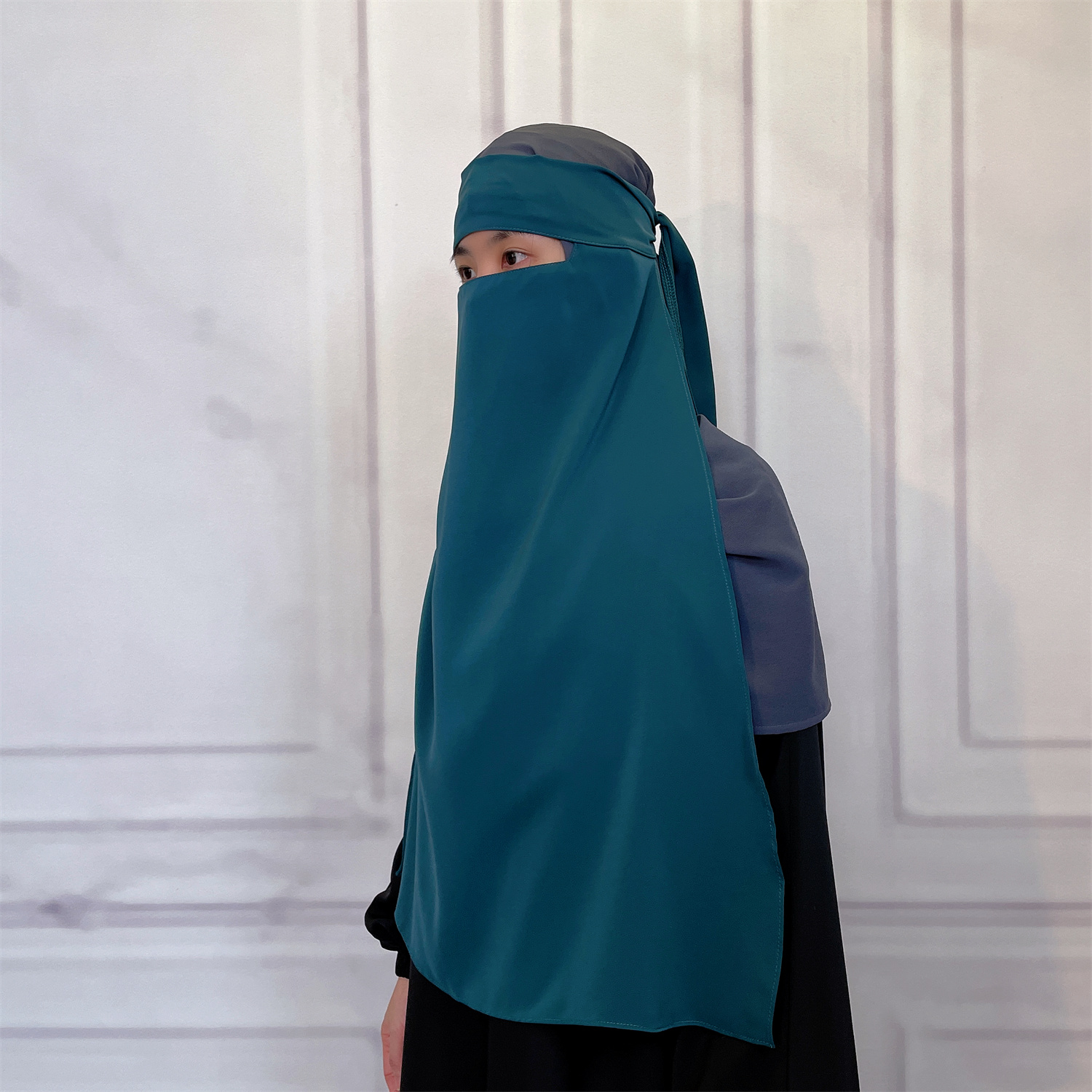 Niqab long en nida respirant, idéal pour l'Aïd et le Ramadan, vente en gros, hijab pour femmes musulmanes, voile de visage saoudien, niqab.