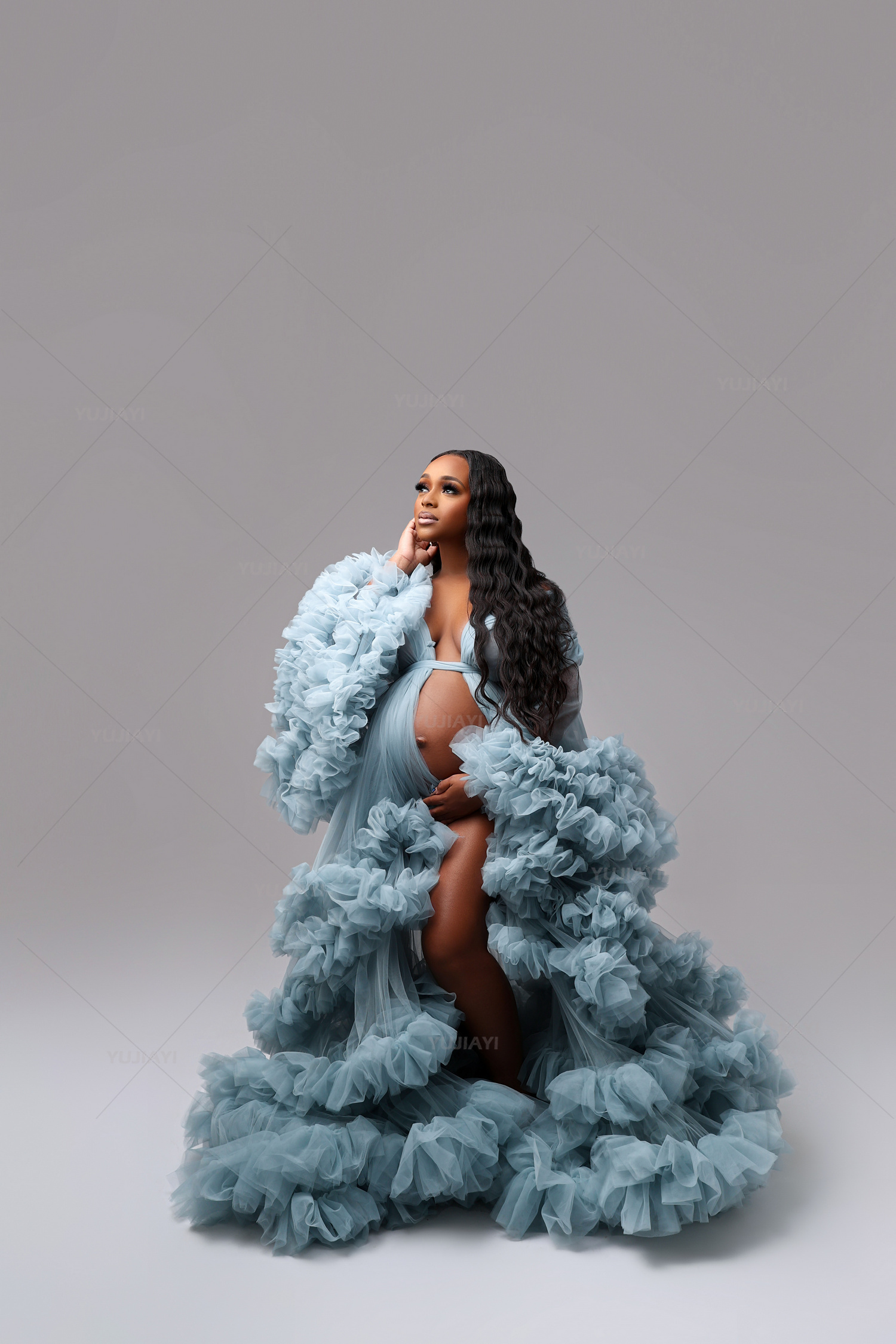 Robe Bouffante en Tulle à Manches sulfpour Femme, Tenue de Nuit, pour Séance Photo, pour Travesti, Mariage