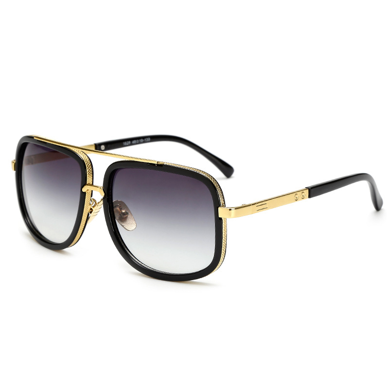Nouvelle mode grand cadre lunettes De soleil hommes carré métal lunettes De soleil femmes rétro lunettes De soleil Vintage haute qualité Gafas Oculos De Sol