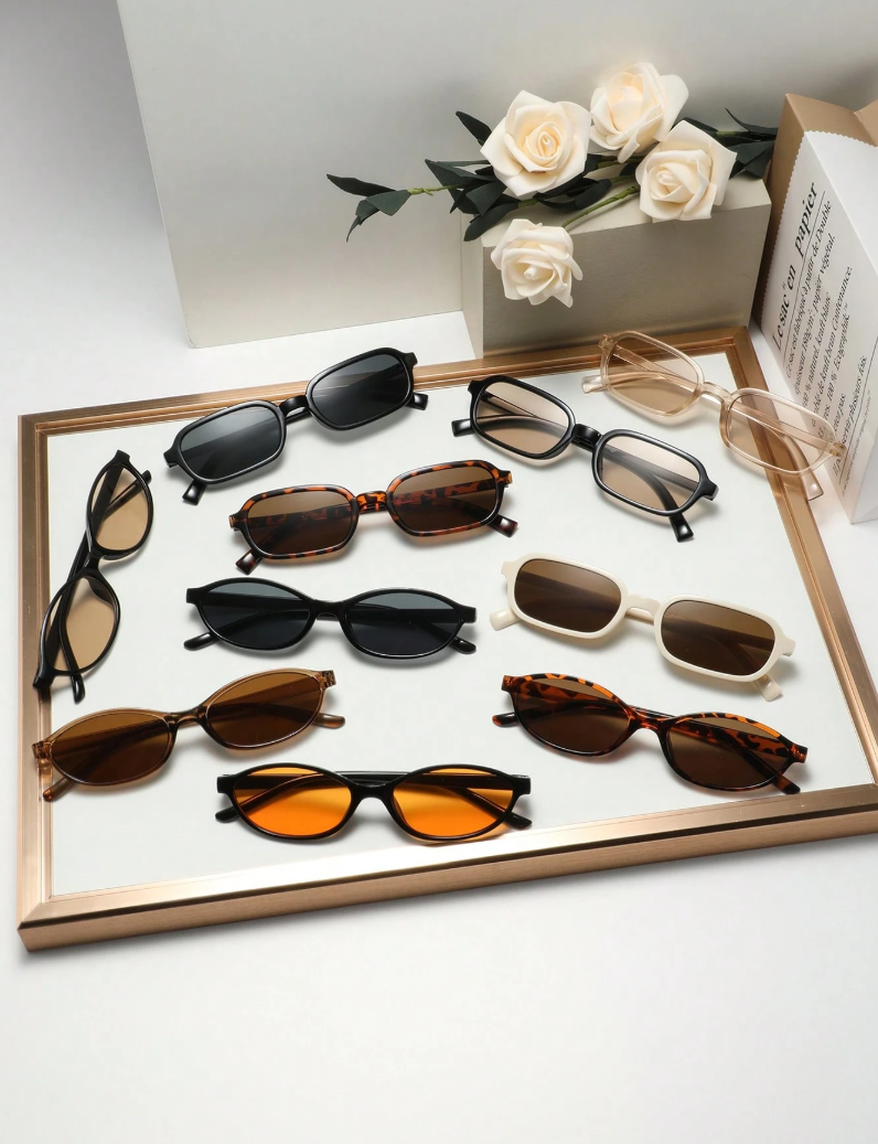 Lunettes à monture géométrique, 10 pièces, Style Simple pour un usage quotidien, réunions de famille, accessoires élégants pour automne et hiver