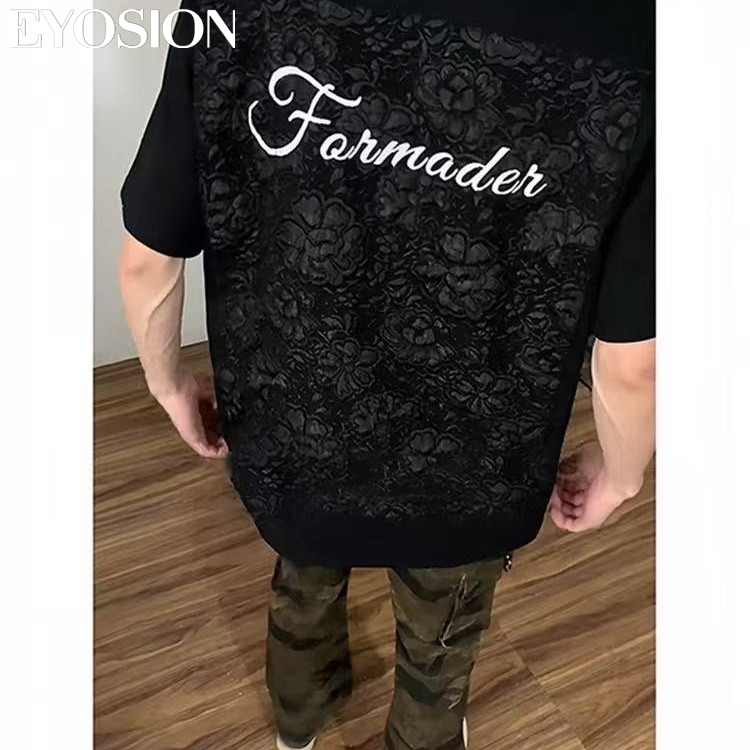 T-shirt d'été pour homme, nouveautés, manches courtes, coton de haute qualité, broderie 3D en relief, jacquard, minimaliste, chic, tee-shirt unisexe