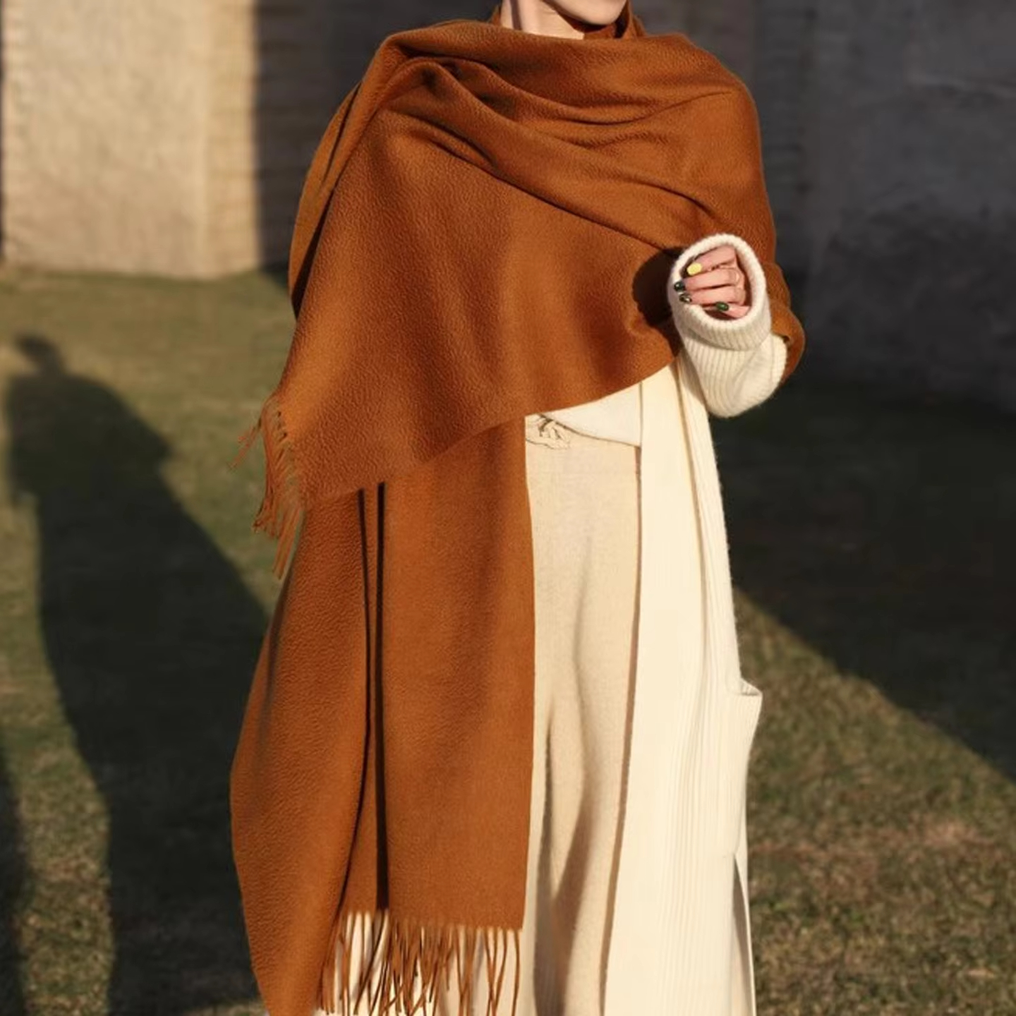 45 couleurs solide hiver écharpe pour femmes épais chaud cachemire châle en plein air luxe Pashmina Bufanda coupe-vent foulards cadeau de noël