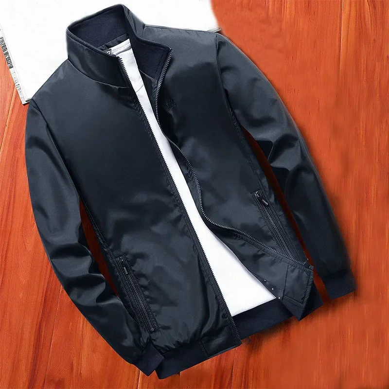 Veste à la mode manteaux décontracté nouveau printemps hommes couleur unie vestes col montant hommes veste d'affaires vêtements d'extérieur pour hommes marque vêtements