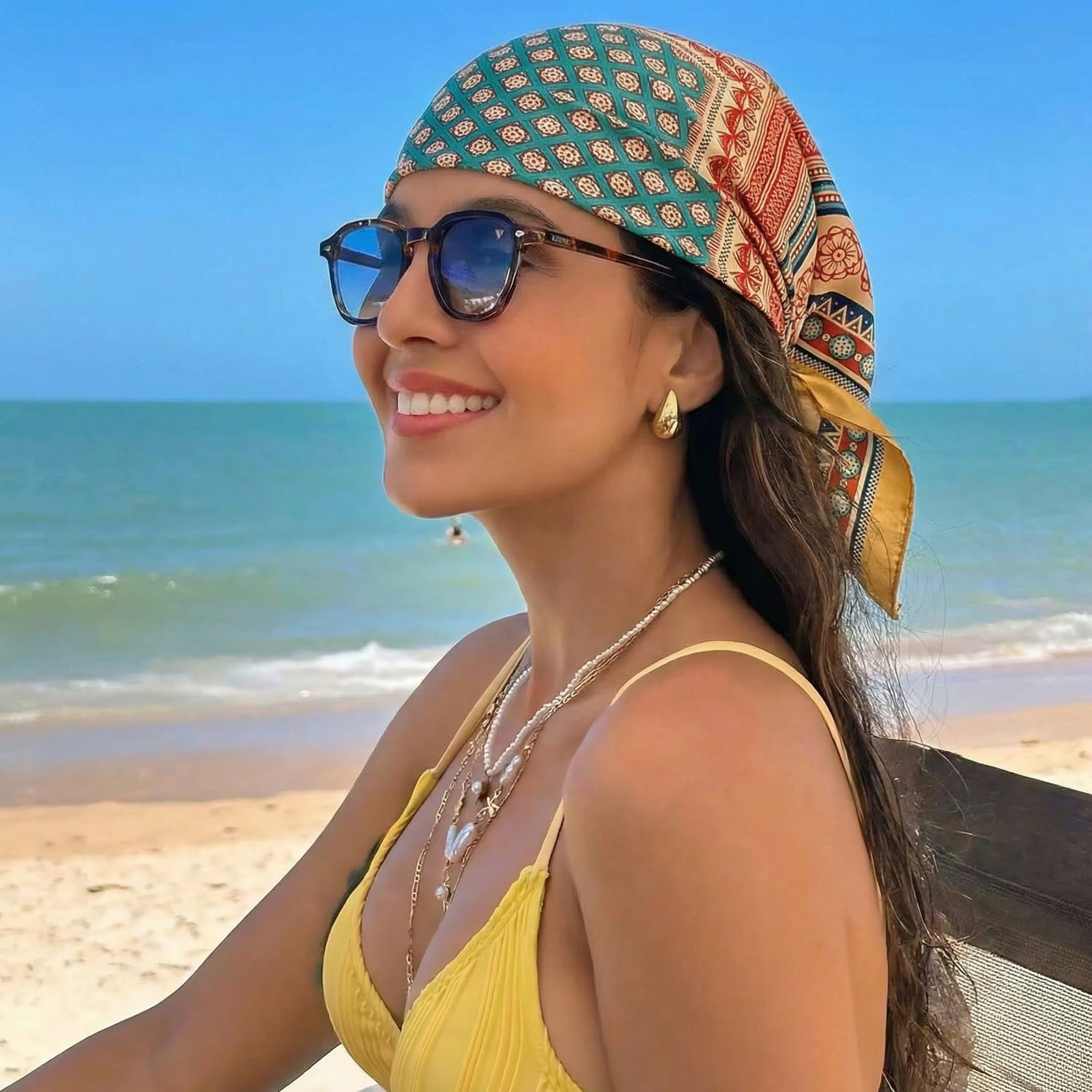 Nouveau Foulard Carré en Soie Satinée Imprimée de Luxe pour Femme, Châle, Hijab, Foulard de Cou, Ruban pour Cheveux, Bandeau, Bandana Tendance 2026