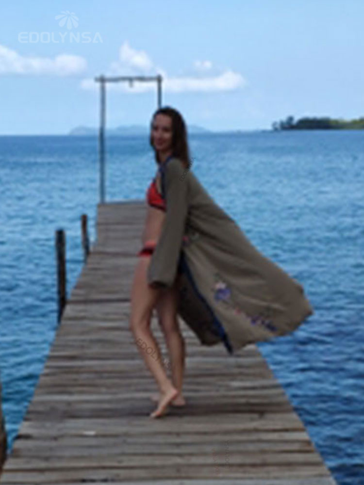 Kaftan brodé, Tunique de plage, Cache-maillot de bain, Saida de Praia, Cache-maillot de bain pour femme, Paréo, Sarong, Vêtements de plage Q882