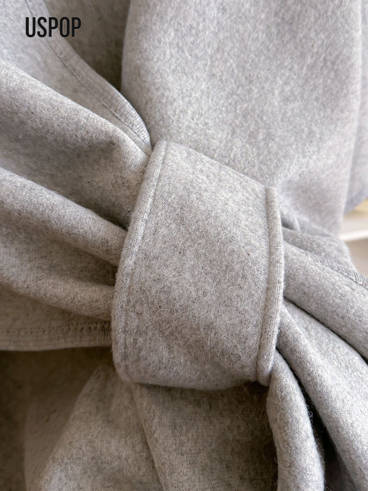 USPOP Châle en laine pour femme – Poncho épais et surdimensionné, vêtements d'extérieur chauds et minimalistes pour l'hiver
