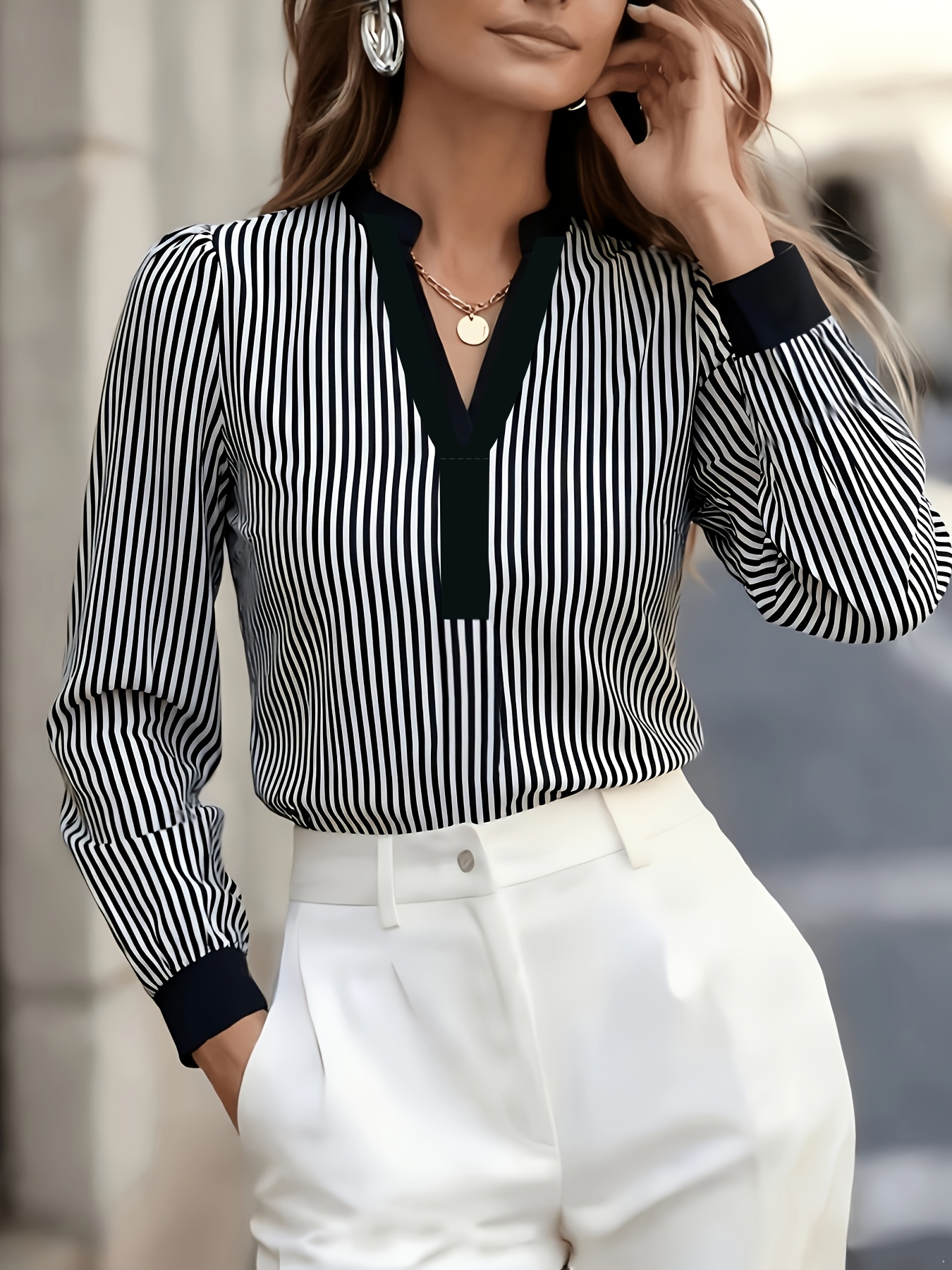 Chemise ample pour femme, chemisier décontracté et élégant, haut de vacances et de week-end