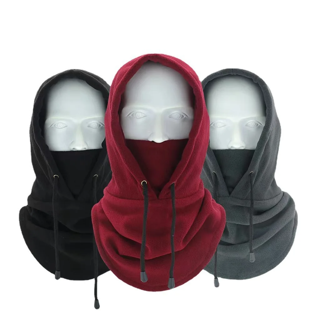 Cagoule thermique en polaire pour l'hiver, écharpe de Ski, masque facial, chauffe-cou, Snood, chapeau coupe-vent, temps froid, équitation, Sports de plein air