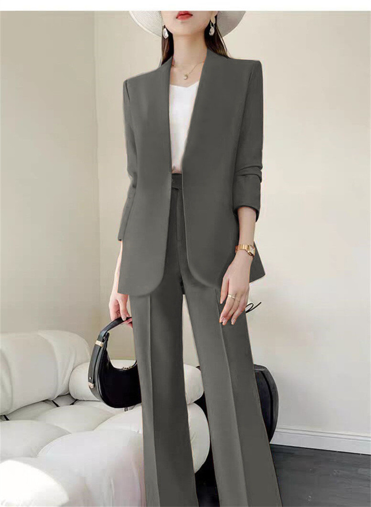 Mode 2 pièces ensembles femmes tenues printemps automne nouveau dans coréen pantalons ensembles banlieue élégant costume manteau 2 pièces ensembles femmes