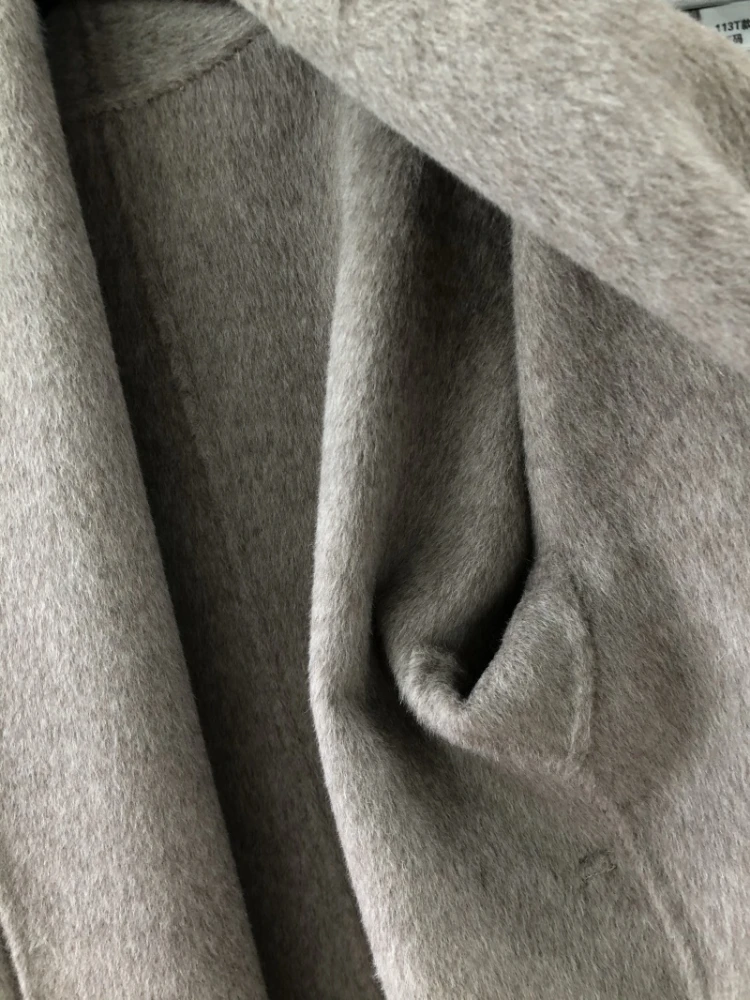 Manteau en laine Double face pour femmes, nouveau Style peignoir, ample, grand col rabattu, manches longues, mode, veste chaude en laine, automne hiver