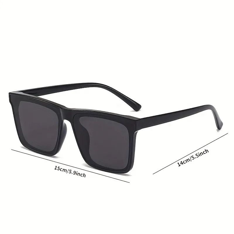 Lunettes carrées noires simples à la mode, unisexe, pour voyage en plein air, conduite, accessoire de photographie, montures optiques élégantes pour hommes et femmes