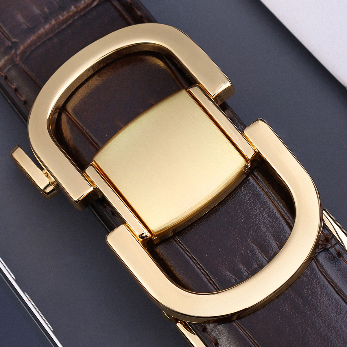 Ceinture pour homme en matériau de qualité supérieure, ceinture de marque de luxe décontractée et tendance, ceinture polyvalente pour jeans, ceinture pour homme