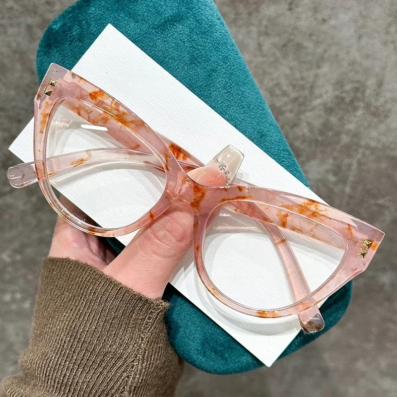 Lunettes de lecture œil de chat multicolores rétro pour hommes et femmes, verres de presbytie bloquant la lumière bleue, lunettes de mode personnalisées