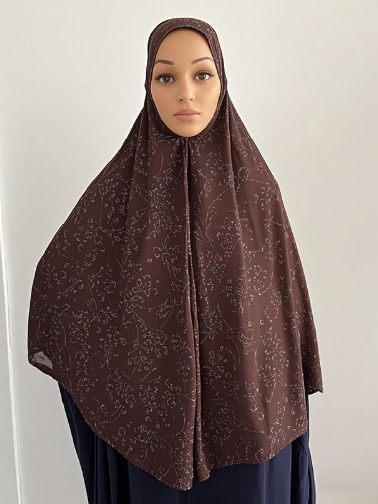 H051 Hijab Amira musulman grande taille avec paillettes, couvre-chef islamique, chapeau, bonnet