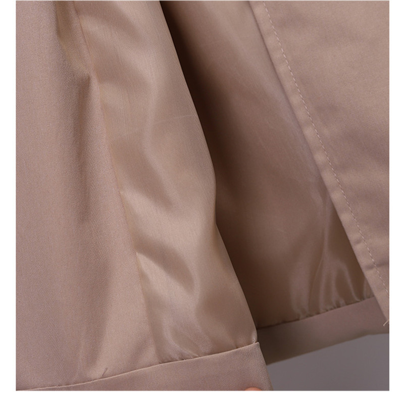 Kaki Double boutonnage femmes coupe-vent printemps/été coréen mince col rabattu dames vêtements d'extérieur grande taille Trench-Coat décontracté