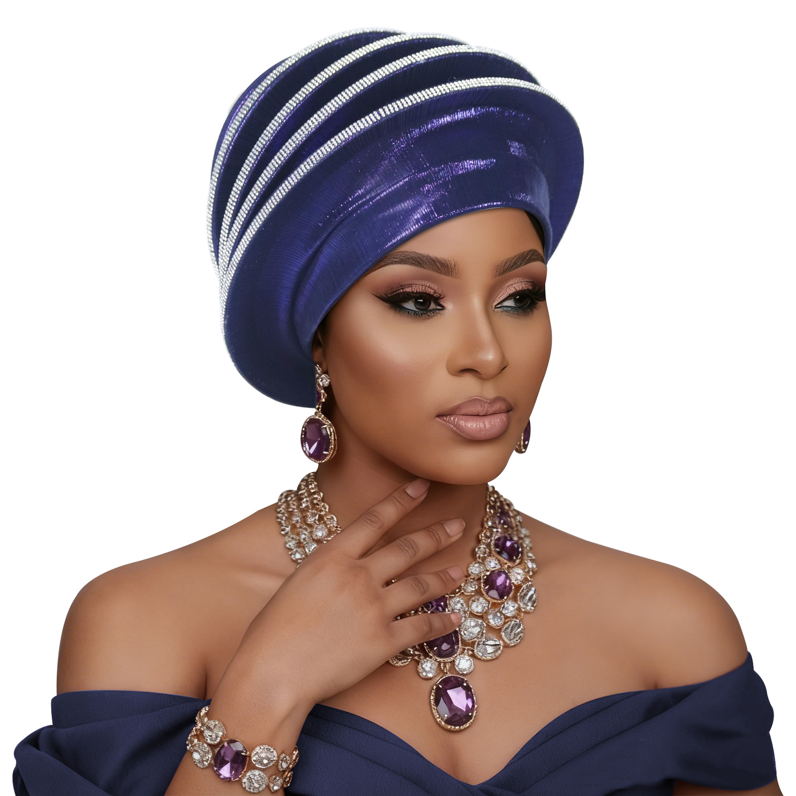 Africain Auto Gele chapeaux musulman Turban Hijab pour femmes Bonnet plissé casquette indienne Nigeria tête enveloppement chapeau mariage Geles écharpe