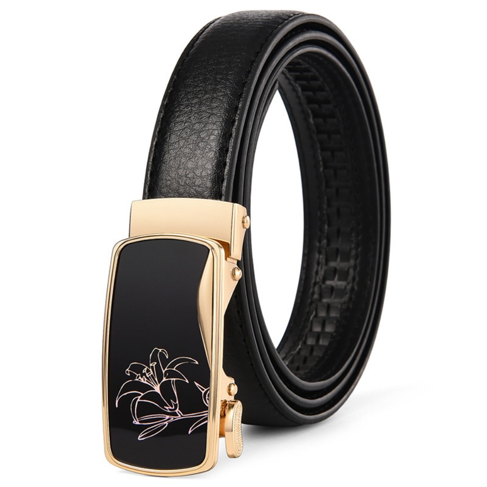 Ceinture noire de haute qualité avec boucle automatique pour femme, largeur 2,3 cm, ceinture de travail décontractée pour femme, boucle en forme de cœur, ceinture pour pantalon femme