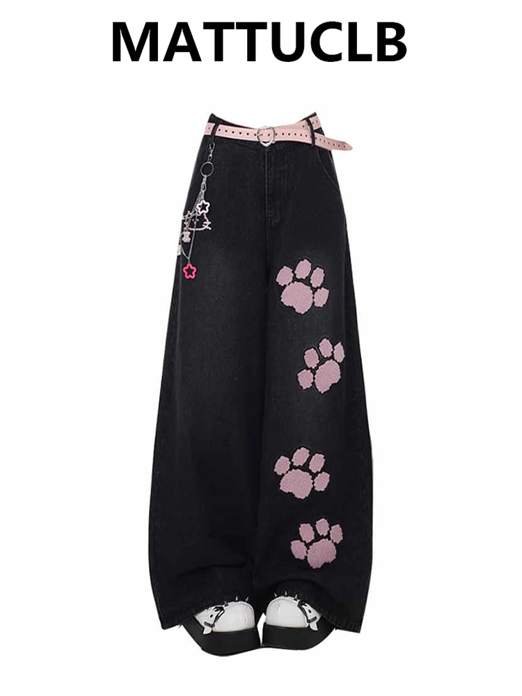 Jean Baggy d'été pour femmes, mode coréenne, Grunge japonais, taille basse, pantalon en Denim à jambes larges, esthétique des années 2000, noyau mignon Harajuku