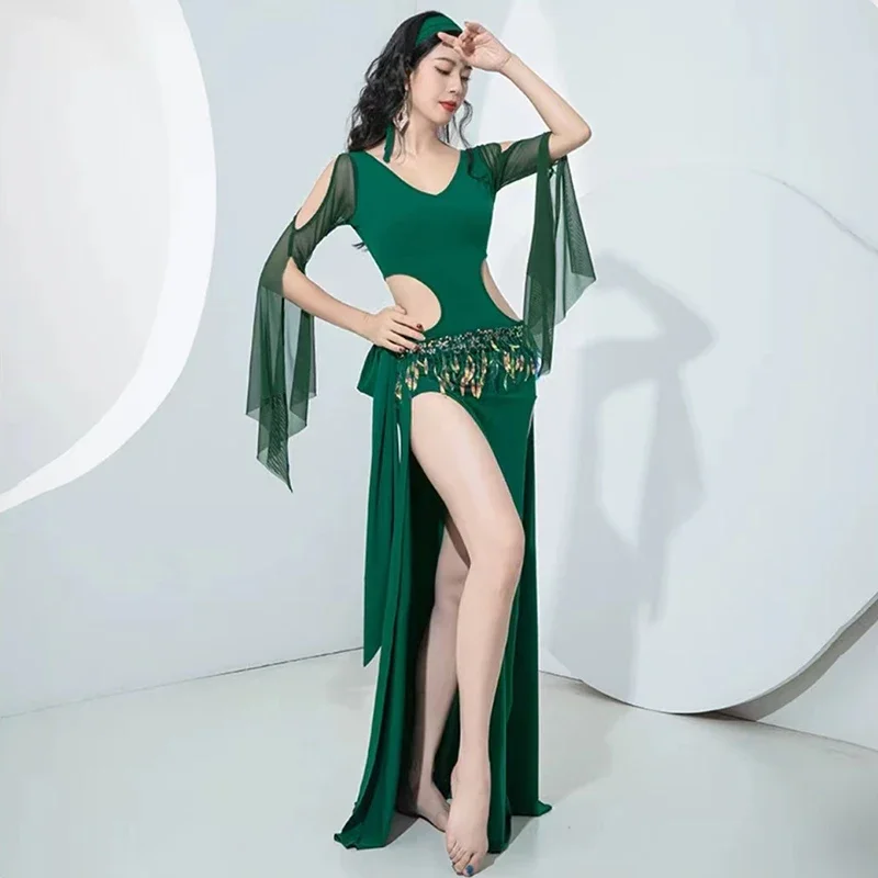 Saidi Robes de compétition vêtements Costume de danse du ventre robe femmes nouveau Folk Shaabi Baladi Robes d'entraînement Performance orientale