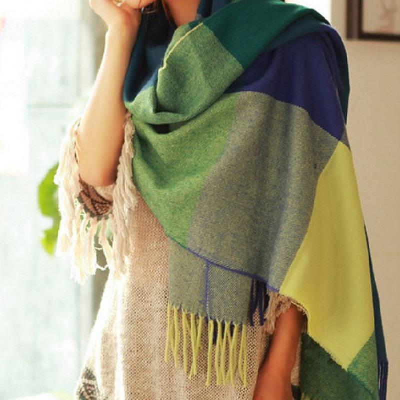 Écharpe en Imitation cachemire pour femme, châle épais et chaud, à la mode, automne et hiver