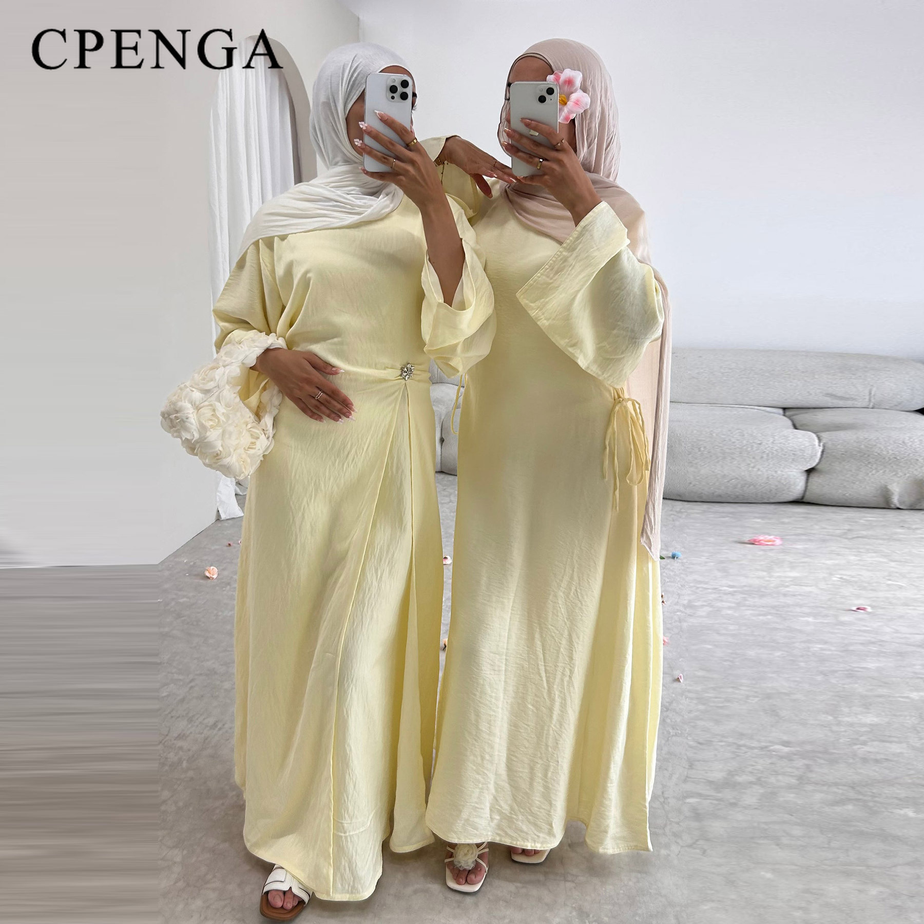 Robe musulmane modeste pour femmes arabes, Eid dubaï, Abaya uni, tenue de fête islamique, vêtements de vacances du moyen-orient, nouvelle Robe turque, 2025
