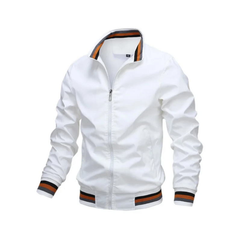 Blouson aviateur imperméable pour hommes, veste décontractée, manteau de sport, coupe-vent, vêtements de plein air, blanc, mode, printemps, été