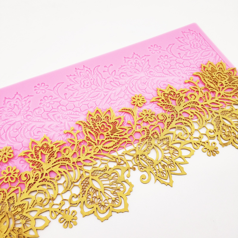Sugarcraft-Moule en dentelle pour décoration de gâteau de mariage, bordure en polymères pour har ant, outils de fleur de cuisson