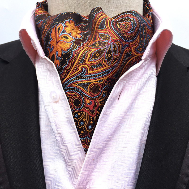 DANKEYISI haute qualité mode luxe soie impression hommes écharpe à pois foulards costume angleterre Jacquard homme affaires écharpe